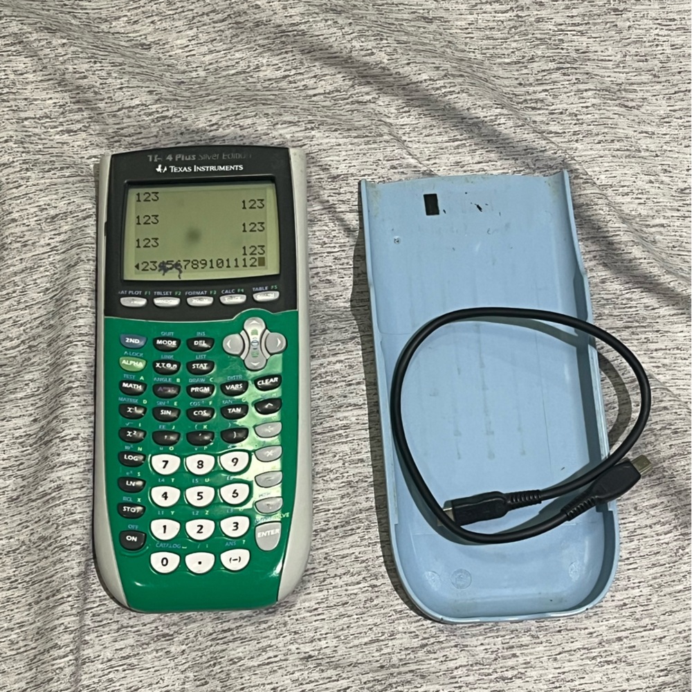 Texas Instruments TI-84 Plus Silver Edition Graphing Calculator w/ Cover *Tested